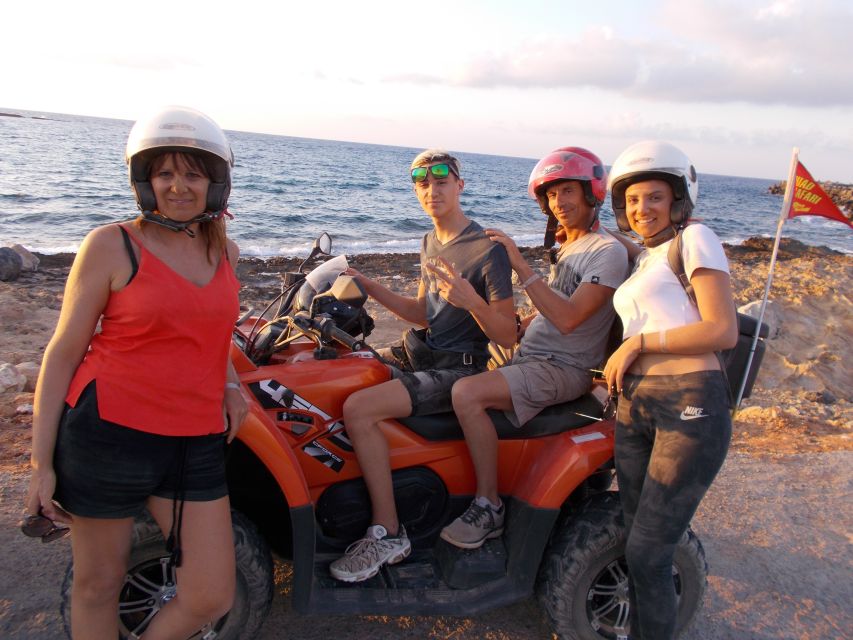 From Hersonissos/Malia: Guided Sunset Quad Safari - Pickup timing and the flow of the evening ride