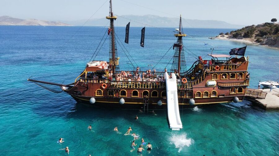 From Kos: 3-Island Pirate Cruise with Lunch and Waterslide - Kalymnos: a cultural walk paired with shopping time