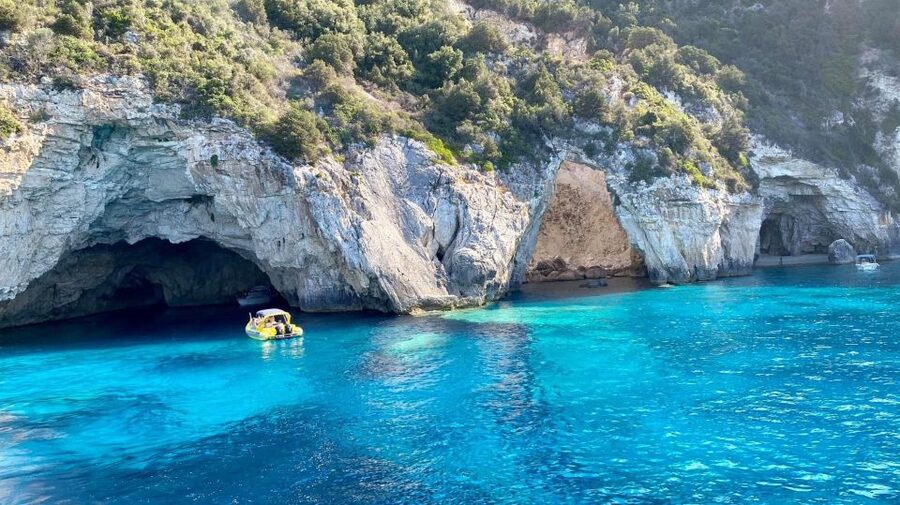 From Lefkimmi: Paxos, Antipaxos & Blue Caves Speedboat Tour - Gaios on Paxos: shopping, lunch, and a proper town stroll