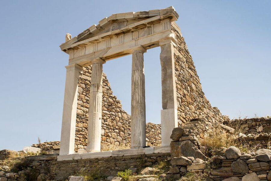 From Mykonos Cruise Port: Delos Guided Tour - Main street to the Sanctuary Zone: Stoa of Philippe to Temple of Apollo
