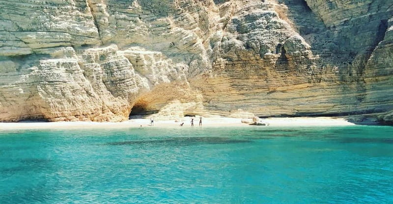 From Naxos: Koufonisia Boat Cruise and Rina's Cave w/ Lunch - Kato Koufonisi lunch: BBQ on board with local Naxian ingredients