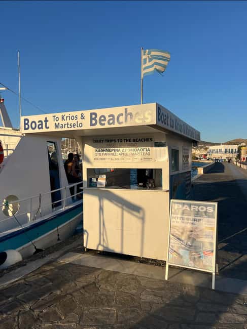 From Paros: Crab Island and Salt Lake Antiparos Boat Trip - Meeting in Paroikia Port: Find the White Booth and Be On Time
