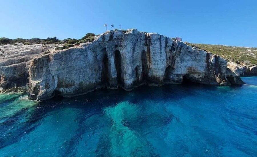 From Zakynthos: 1-Hour Visit to the Blue Caves - Starting at Theodosis Cruises and riding the speedboat