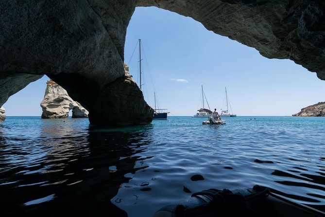 Full day sailing cruise on the West side of Milos island - Agathia Beach: Clear Water, a Quiet Dip, and Breakfast On Board