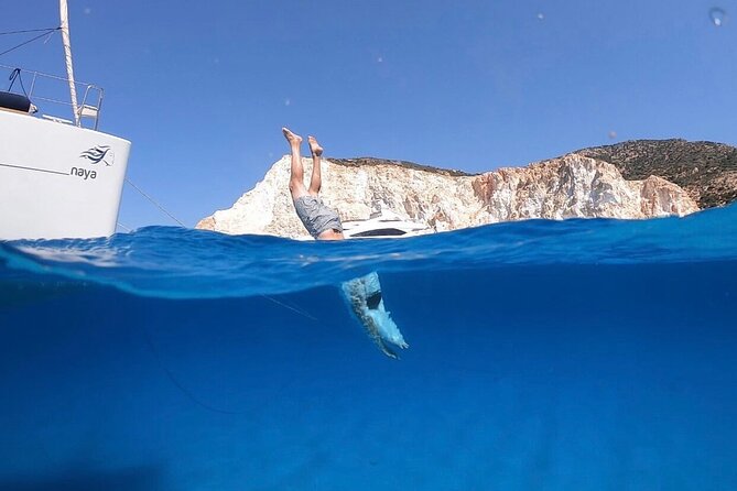 Full-Day Small-Group Cruise in Milos & Poliegos with Lunch - Kalogries Beach and Sykia: breakfast and snorkeling in clear water
