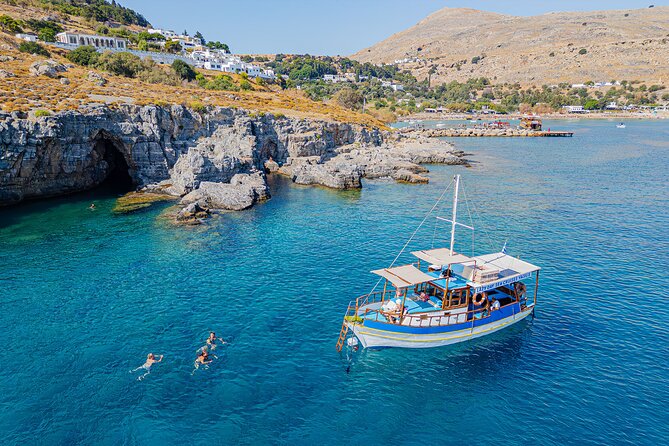 Full Day Tour 3 Swimming Stops & Lunch Stop - Key things you will notice on this Rhodes boat trip