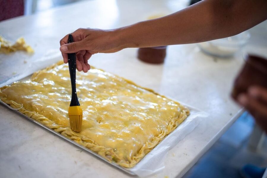 Greek Cooking Class with a Local Chef, Wine, & Meal in Drios - The 3.5-hour flow, from aperitif to eating your own meal