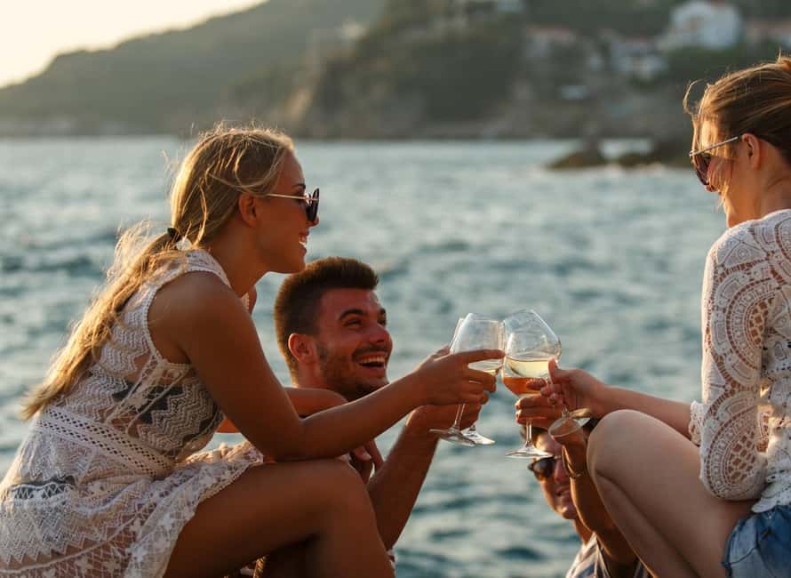 Heraklion Luxury Sailing Catamaran Dia Island | Gourmet Menu - What the return trip gives you: golden light and a proper sundown feel