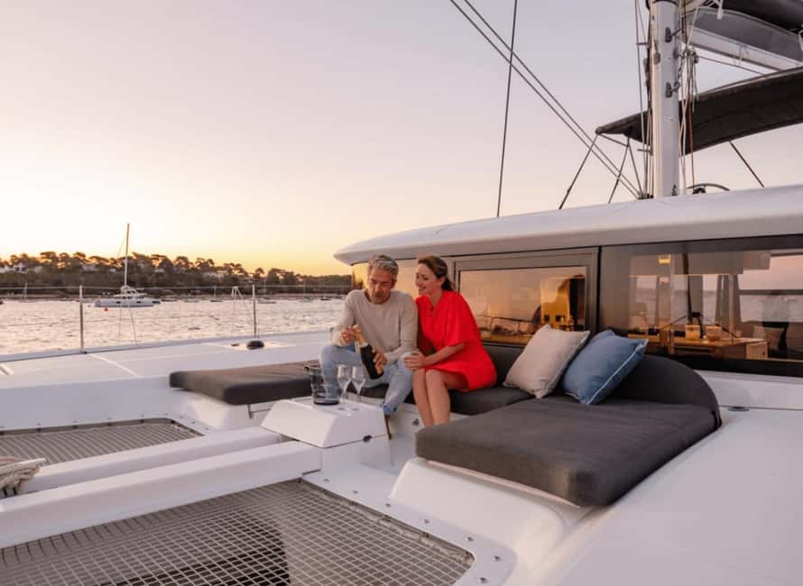Heraklion Luxury Sailing Catamaran Dia Island | Gourmet Menu - Sailing out from Heraklion: the short fort photo stop that sets the tone