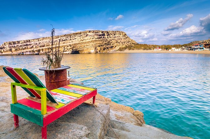 Heraklion: Matala Beach, Hippie Caves & Odigitria Monastery - Matala Village: four hours to swim, snack, and wander