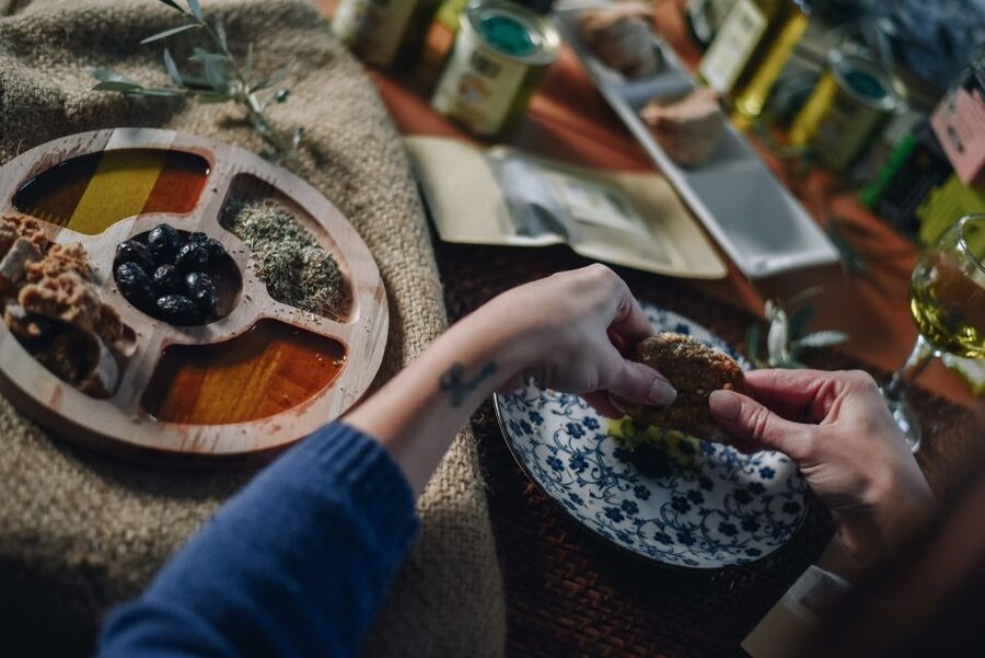 Heraklion: Olive Farm Tour with Tasting of Local Delicacies - The tasting table: olive oil flavor matching the Cretan way