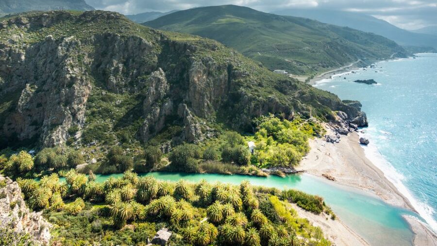 Heraklion: Preveli By Boat, Damnoni & Kourtaliotiko Springs - Preveli Palm Beach by boat, the palm forest that people actually came for