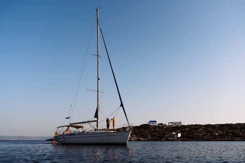 Heraklion: Sunset Sailing Cruise Dia Island with Snorkeling - Dia island snorkeling and paddleboard time: what you should expect