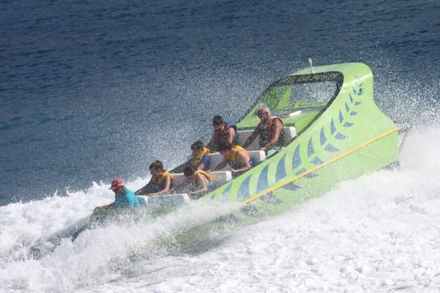 Hersonissos: Jet Boat Tour with Snorkeling - Saint George’s Bay swim stop: snorkeling in clear, cave-like water