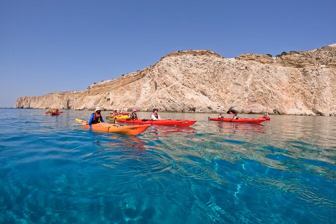 Kayaking Tour to the secrets of Milos - Tsigrado Beach Sea Caves: Golden Sand Meets Clear Water