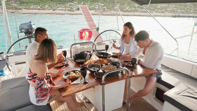 Kissamos: Balos & Gramvousa Luxury Catamaran Cruise - Snorkeling and SUP gear, plus how tender rides work