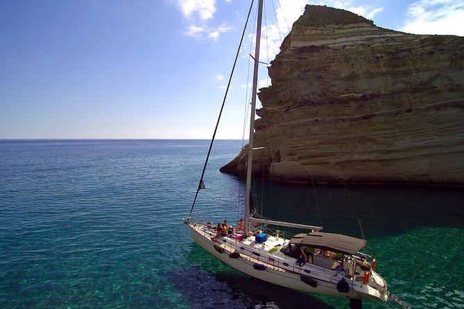 Kleftiko Full Day Sailing Cruise with Snorkeling & Lunch - From Adamas to the Boat, What the Morning Feels Like