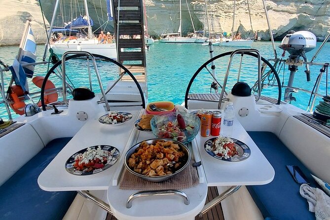 Kleftiko Poliegos and Round Trip Of Milos Island Lunch & Open bar - Food, Beer, Wine, and Snorkel Gear: What You Really Get