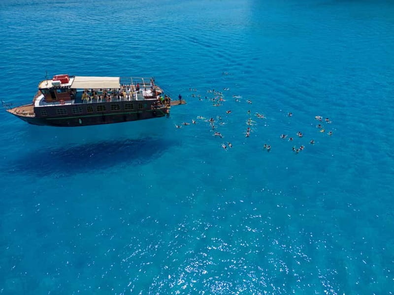 Kolympia : Transfer & Cruise to Lindos with 3 Swimming Stops - Kolympia to Lindos by Pirate Boat: the main idea