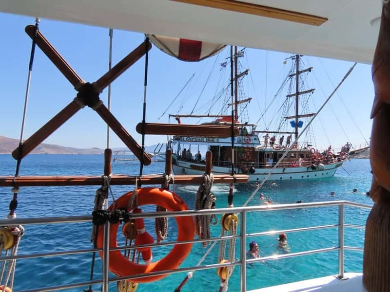 Kos : 3-Island Wooden Ship Cruise w/ Lunch on Captain Hook - Kalymnos at the center: lunch, Vathy wandering, and local tastings