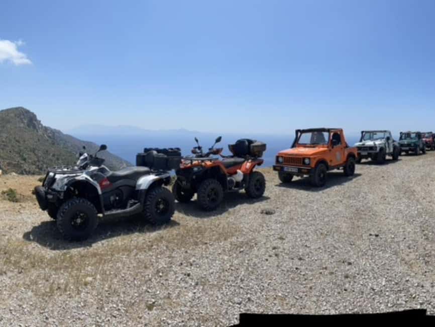 Kos: Guided Jeep or Quad Off-Road Tour with Drinks and Lunch - Quad riding on village trails: the fun part with a physical reality check