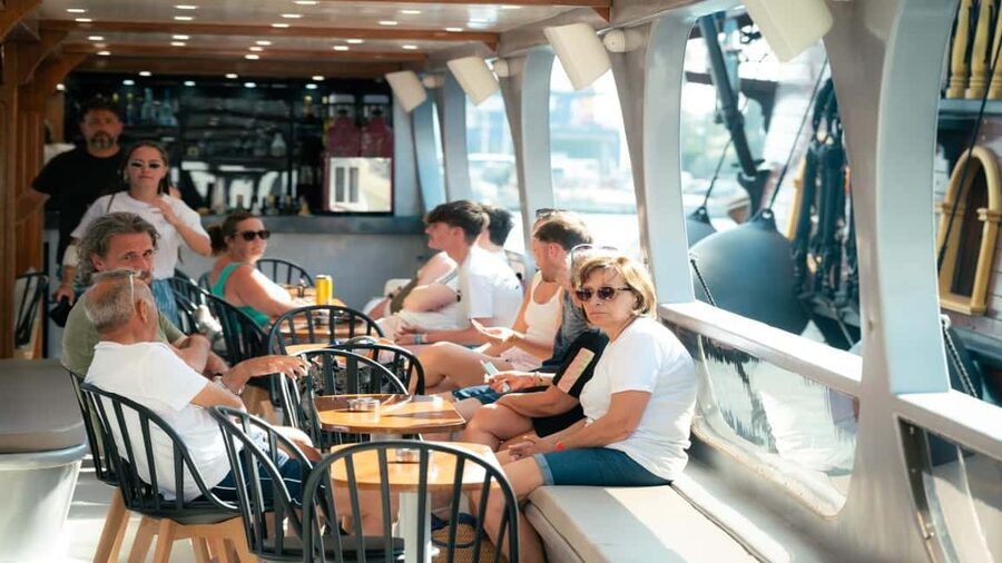 Kos Pearl 3 Island: Lounge in Luxury on the Aegean Waves - Onboard music and crew energy, including Mustafa and the Greek dance