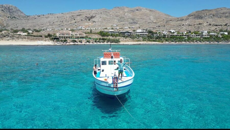 Lindos,Pefkos: All inclusive Swim & Snorkel Boat Cruise - Stop 1: Lindos Cave Swimming and Snorkel Time