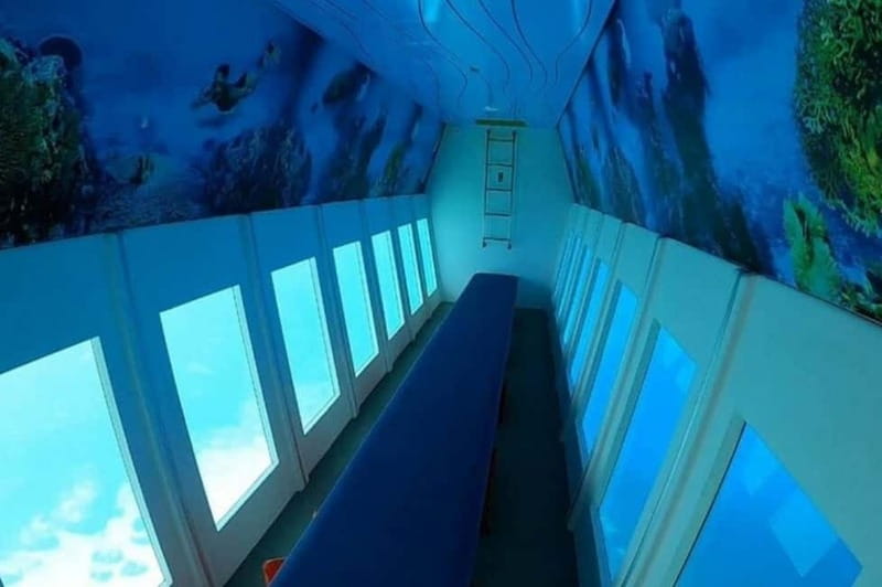 Lindos: Submarine Cruise with Swimming Stop at Navarone Bay - Going Below: The Submarine Viewing Chamber and Why the Comfort Matters