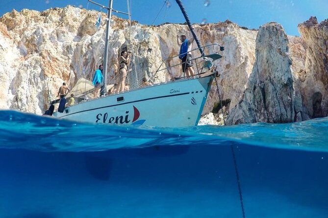 Milos and Polyaigos Full Day Cruise with Meals and Snorkelling - Gerakas Beach: Emerald Water, Even When You Cannot Get There by Car