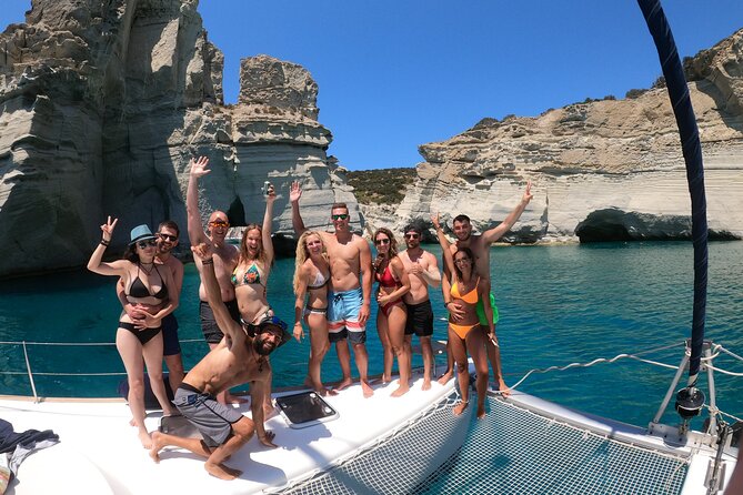 Milos caves snorkelling Catamaran Cruise in a small group - Sikia Beach and the Cave Route by Dinghy