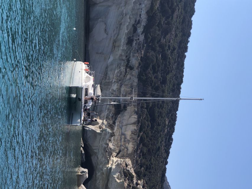 Milos: Sunset Catamaran Cruise with Kleftiko Visit - Lunch onboard with Elias, plus snacks and drinks that actually keep things fun
