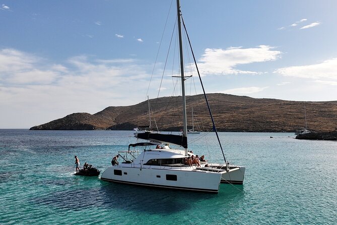 Morning and Sunset Cruise with Meal and Transport Included - Step Onboard in Ornos, Then Let the Crew Run the Day