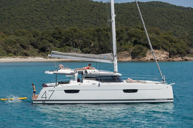 Mykonos: Brand-New Catamaran Cruise with Meal, Drinks & Transport - The Aerial and White Coral boats, and what you gain from a newer catamaran