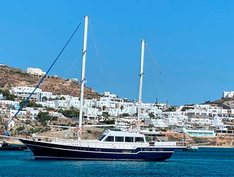 Mykonos: Delos and Rhenia Islands Cruise with BBQ Meal - Mykonos sailing time: scenic views, nonstop refreshments, and the barefoot rule
