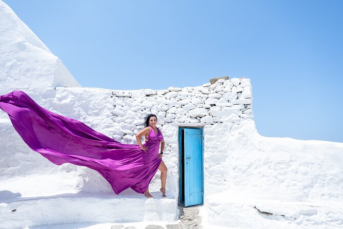 Mykonos Flying Dress Photoshoot - The shoot itself: what you can expect during the 1 hour 10 minutes