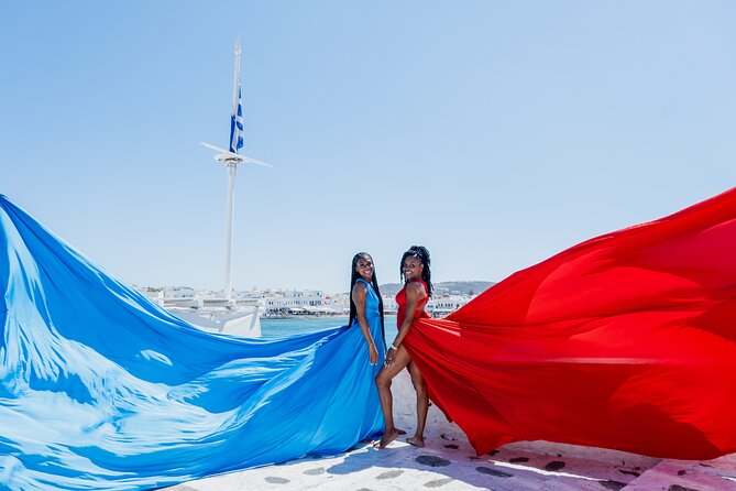 Mykonos: Flying Dress Photoshoot - Choosing Your Flymyk Dress Color Without Overthinking It