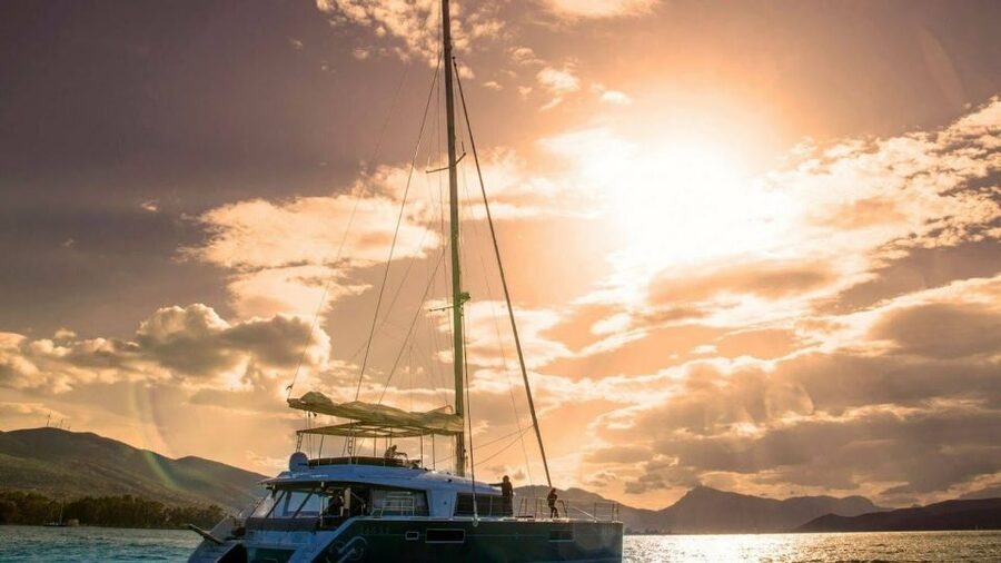 Naxos: Catamaran Cruise with Lunch & Drinks - Paros views from the water, plus snorkeling time