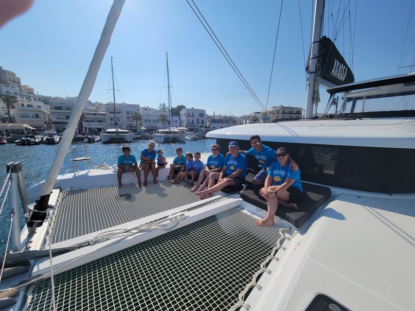 Naxos: Catamaran Cruise with Swim Stops, Food, and Drinks - How the captain chooses swim spots, and what weather can change