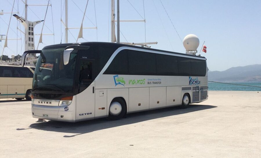 Naxos: Highlights Bus Tour with Free Time for Lunch and Swim - First in line: pickup, bus comfort, and how to not stress the start