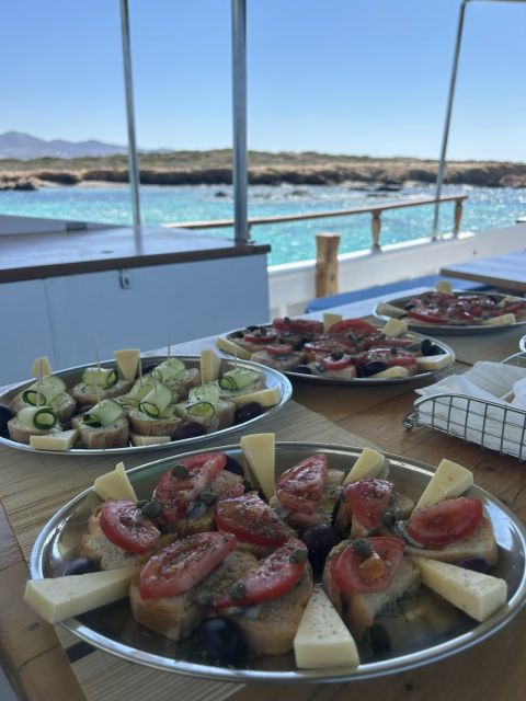 Paros Antiparos: Full-Day Boat Tour with Lunch & Drinks - Despotiko lunch on board, grilled fish, souvlaki, and sides that hit