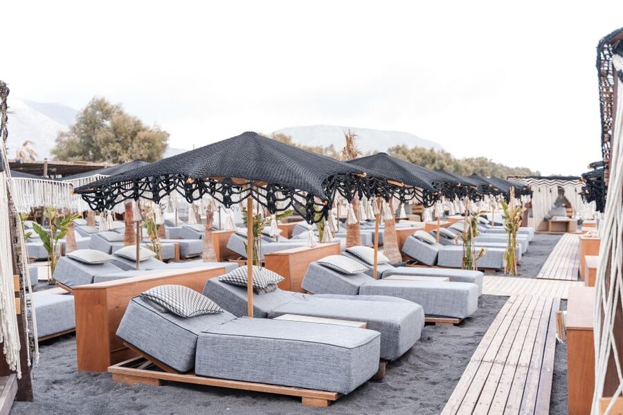Perivolos Beach: Sun-Bed Experience FortyOne Bar Restaurant - FortyOne at Perivolos, why this feels like a real beach upgrade