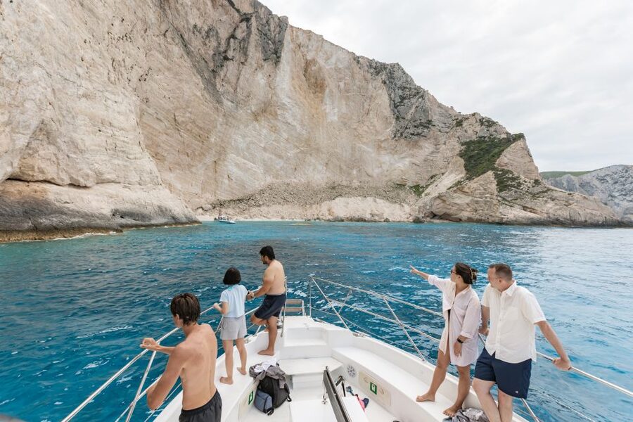 Porto Vromi: Shipwreck, Caves, & White Beach Swimming Cruise - Neptune and Poseidon: why the rock formations feel like a moment
