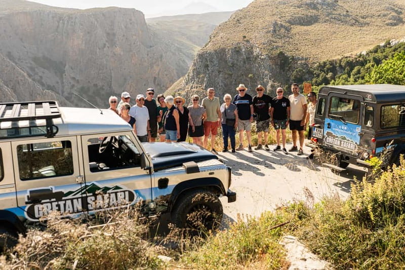Rethymno: Full-Day Land Rover Safari to Preveli - Getting on the route: pickup timing, vehicles, and comfort basics