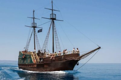 Sunset Cruise on a Wooden Pirate Boat
