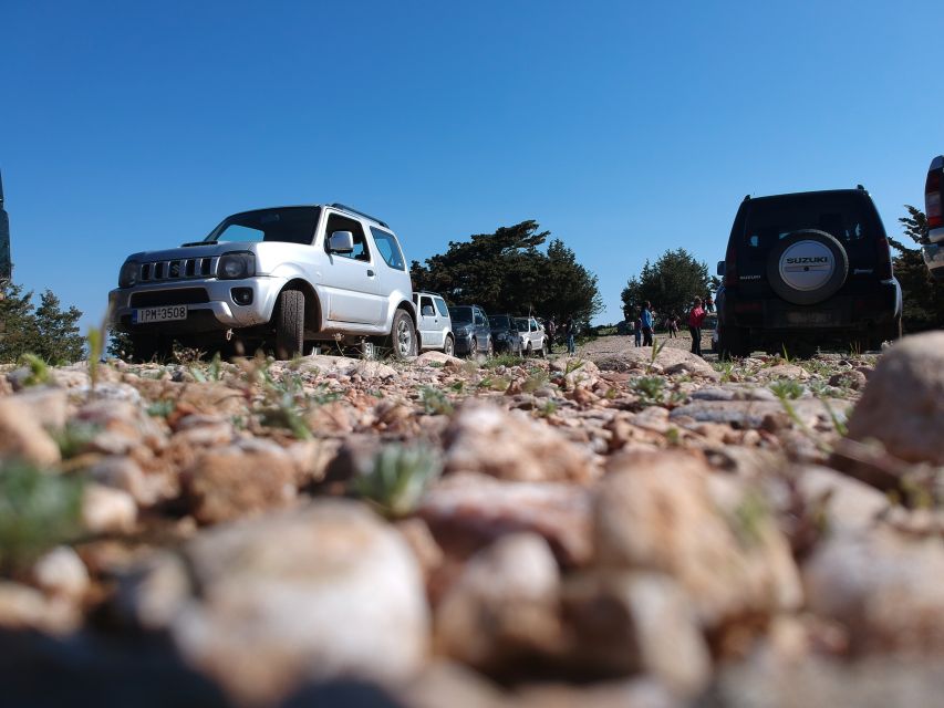 Rhodes: 4x4 Self-Drive Jeep Tour with Pickup in the North - Safety briefing first, then off-road right at the Maritsan entrance