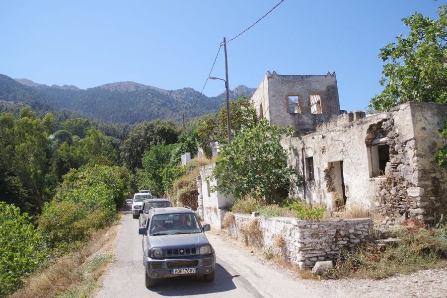 Rhodes: 4x4 Self-Drive Jeep Tour with Pickup in the North - Seven Springs Valley: tunnel walk, springs time, and that narrow passage moment