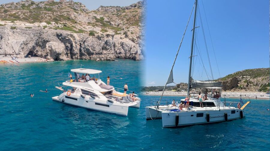 Rhodes: All-Inclusive Catamaran Cruise with Lunch and Drinks - Ladiko Bay: A Quieter Swim Stop Where Snorkeling Feels Effortless