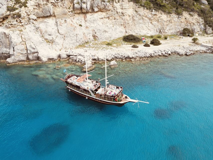 Rhodes: All Inclusive Day Cruise with BBQ & Unlimited Drinks - Swimming stops that are the whole point: Kallithea Springs, Anthony Quinn Bay, and Traganou Caves