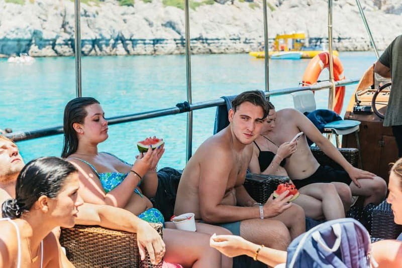 Rhodes: Anthony Quinn, Ladiko and Caves All-Inclusive Cruise - Stop 1: Anthony Quinn Bay, Photogenic Cliffs and Clear Water