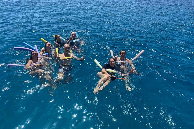 Rhodes Bay to Bay Swim Cruise-Greek Buffet w/wine included - Anthony Quinn Bay: deep-water swimming plus snorkeling gear included